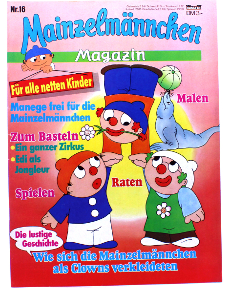 Mainzelmännchen Magazin Nr. 16 von Bastei: Wie sich die Mainzelmännchen als Clowns verkleideten